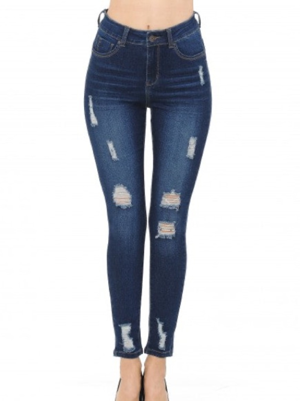 WAX JEAN Butt I Love You Skinny Ripped Jeans